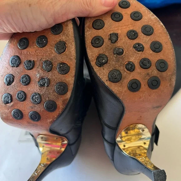 Shane & Shawn Boardroom Rockstars biker heeled black boots size 8 - Picture 10 of 11